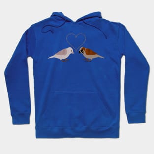 Sparrows and Seed Heart Love Birds Hoodie